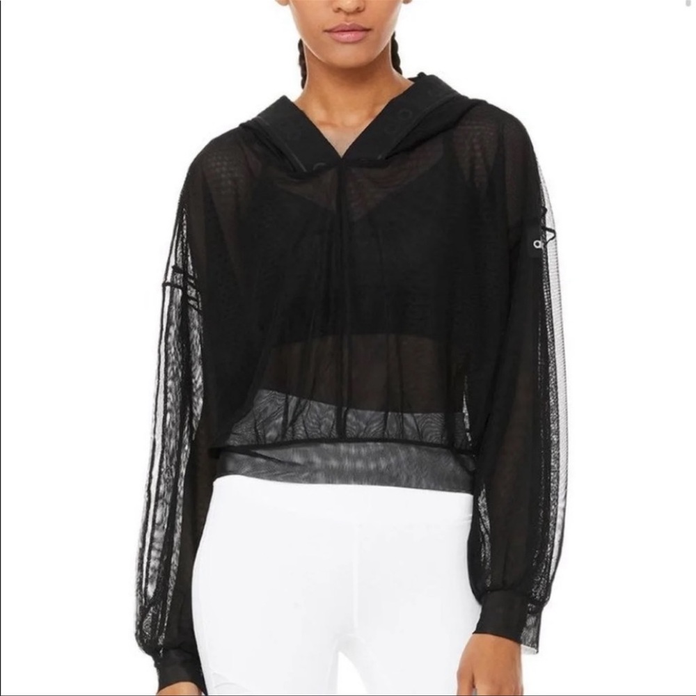 ALO Yoga Mesh Crop Hoodie